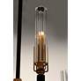 4_Maxim Flambeau 24 3/4" Wide Black Brass 6-Light LED Chandelier more views