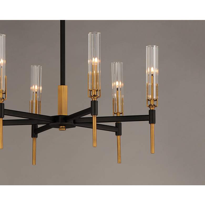 Image 5 Maxim Flambeau 24 3/4" Wide Black Brass 6-Light LED Chandelier more views