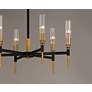 5_Maxim Flambeau 24 3/4" Wide Black Brass 6-Light LED Chandelier more views