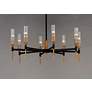 4_Maxim Flambeau 33" Wide Black and Brass 8-Light LED Chandelier more views