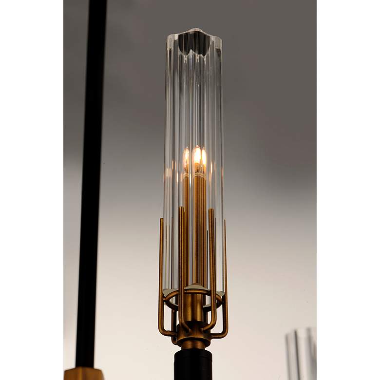 Image 5 Maxim Flambeau 33" Wide Black and Brass 8-Light LED Chandelier more views