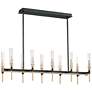 2_Maxim Flambeau 45 1/4" Black Brass 10-Light Linear LED Chandelier