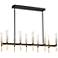 Maxim Flambeau 45 1/4" Black Brass 10-Light Linear LED Chandelier
