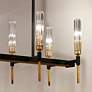 3_Maxim Flambeau 45 1/4" Black Brass 10-Light Linear LED Chandelier more views