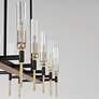 6_Maxim Flambeau 45 1/4" Black Brass 10-Light Linear LED Chandelier more views