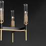 7_Maxim Flambeau 45 1/4" Black Brass 10-Light Linear LED Chandelier more views