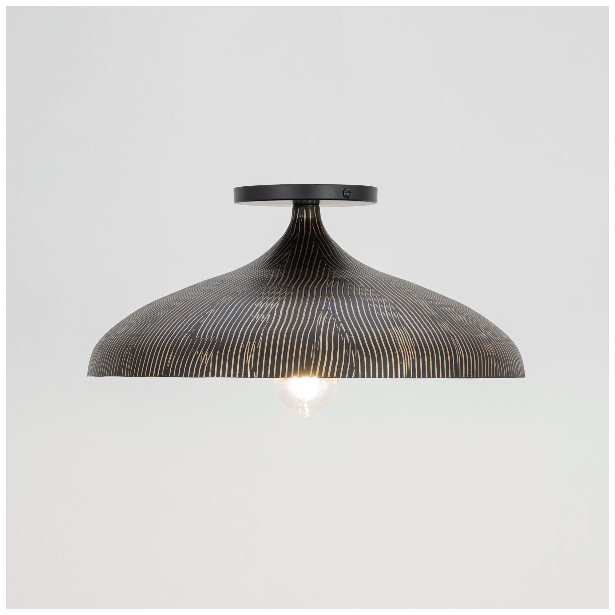 Image 2 Maxim Fleur 15 1/2" Wide Black/Gold Ceiling Light more views