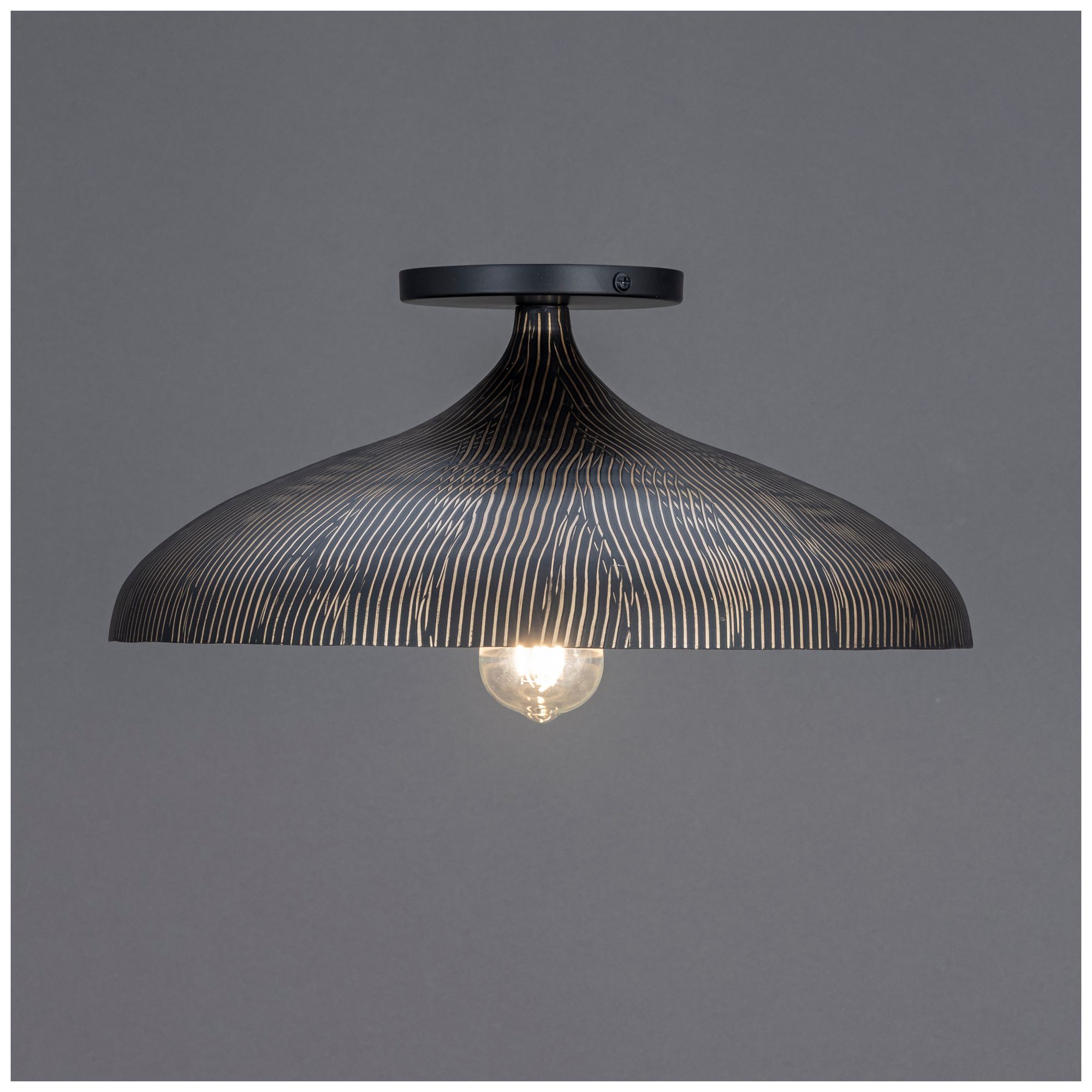 Image 4 Maxim Fleur 15 1/2" Wide Black/Gold Ceiling Light more views