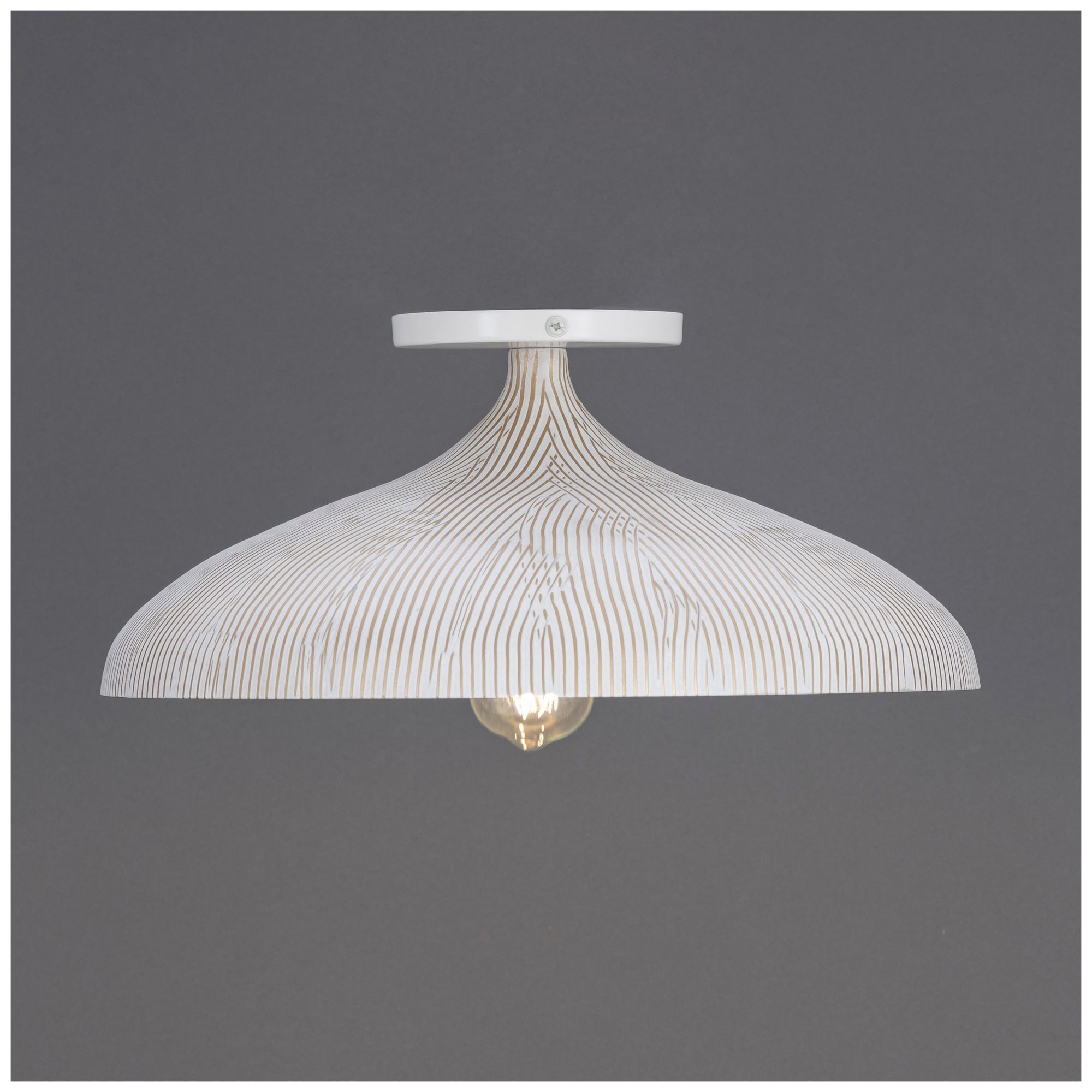 Image 3 Maxim Fleur 15 1/2" Wide White/Gold Ceiling Light more views