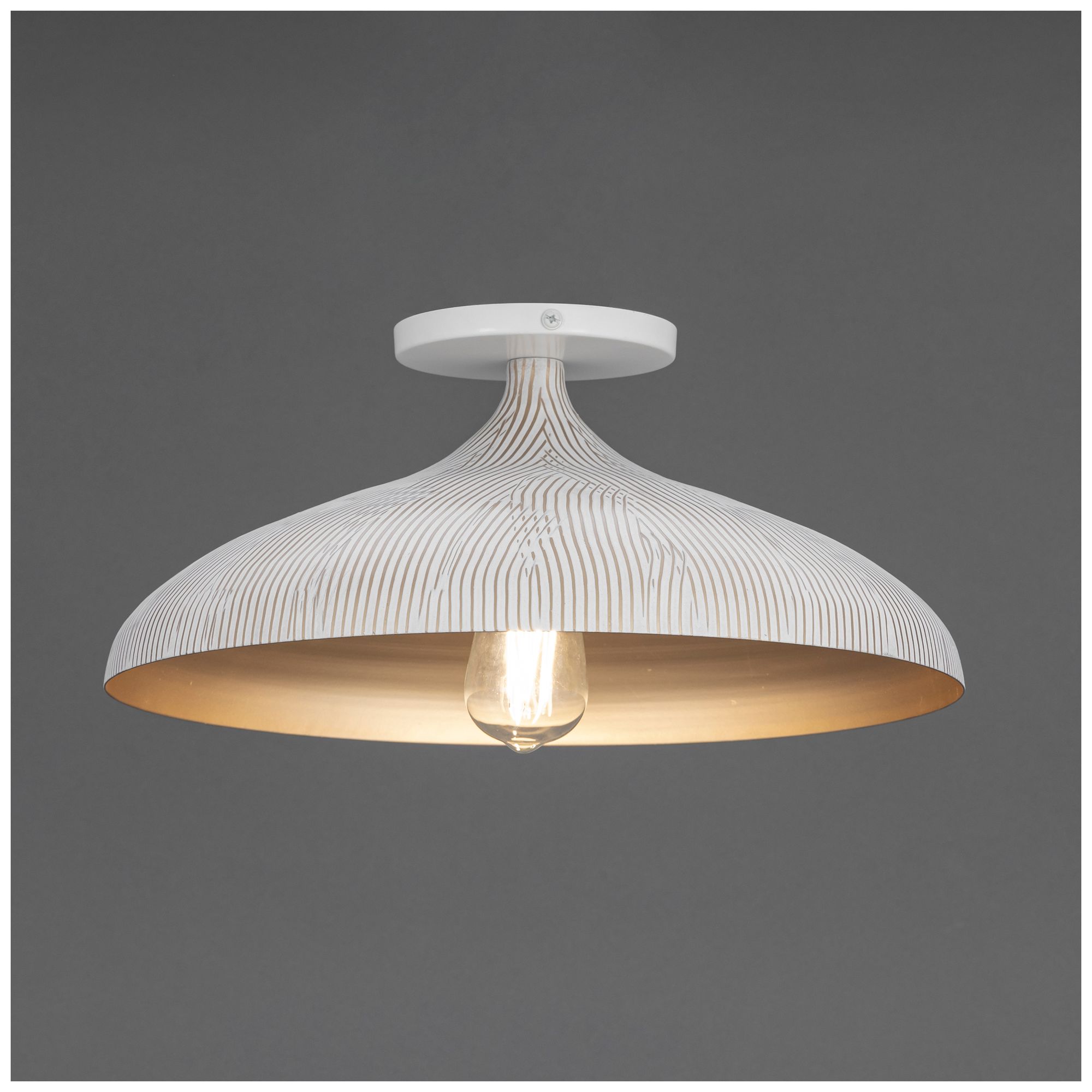 Image 4 Maxim Fleur 15 1/2" Wide White/Gold Ceiling Light more views