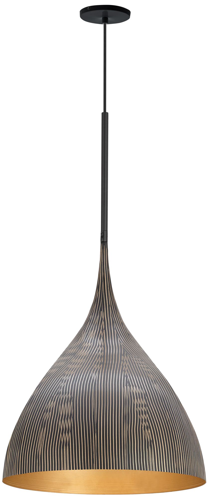 Maxim Fleur 16" Wide Black/Gold 1-Light Pendant