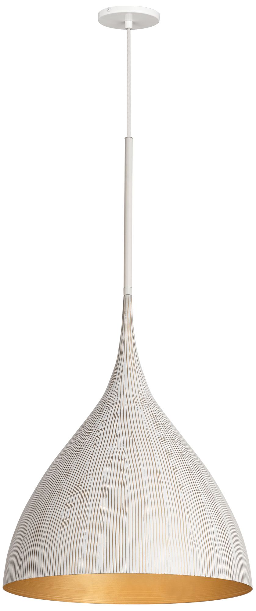 Maxim Fleur 16" Wide White/Gold 1-Light Pendant