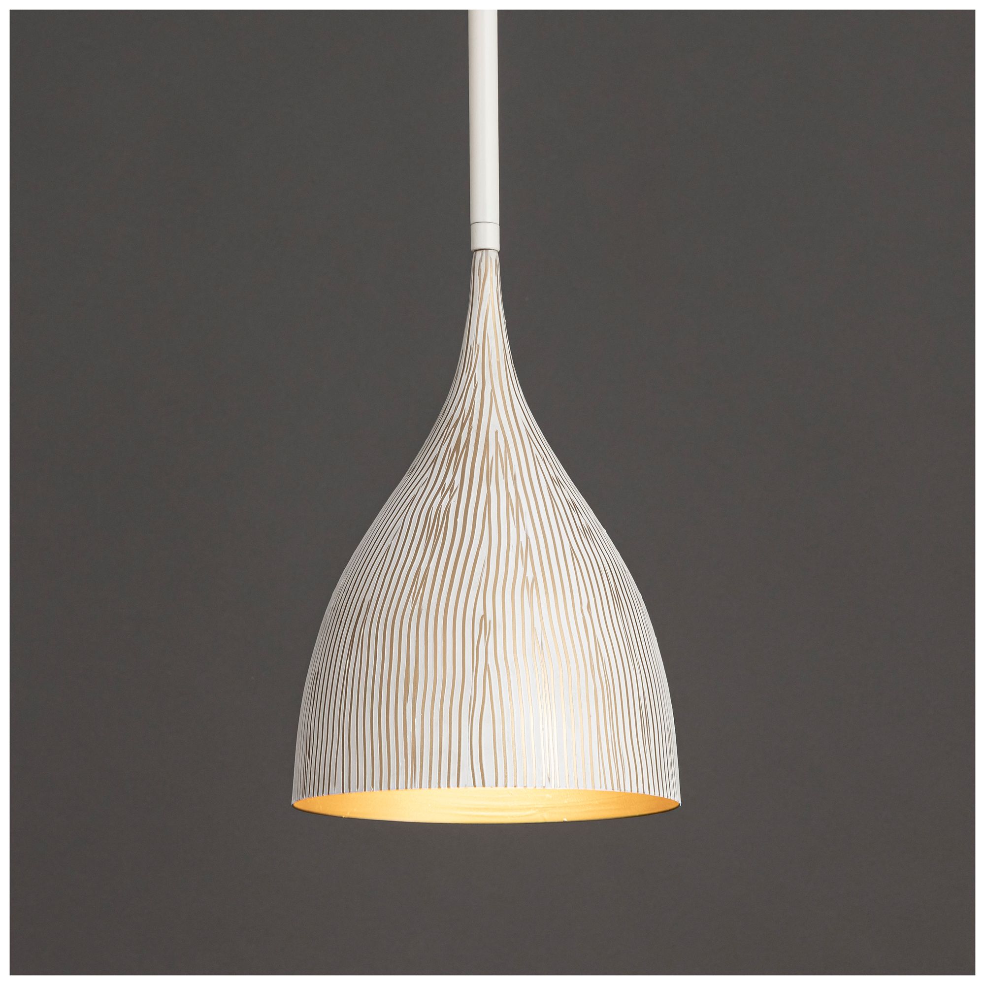 Image 3 Maxim Fleur 8" Wide White/Gold 1-Light Mini Pendant more views