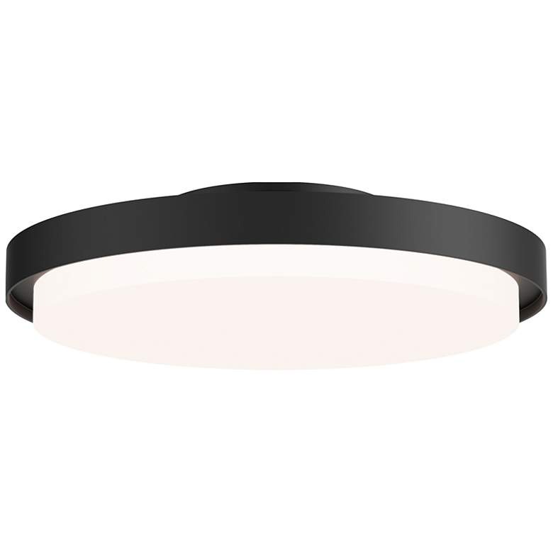 Image 1 Maxim Float 12" Black LED Flush Mount