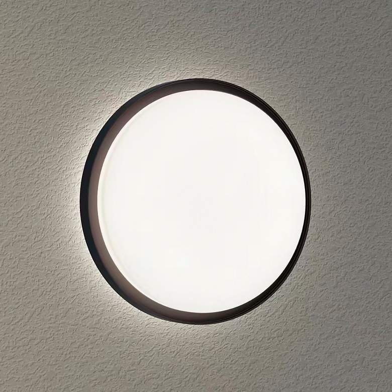 Image 2 Maxim Float 12" Black LED Flush Mount more views