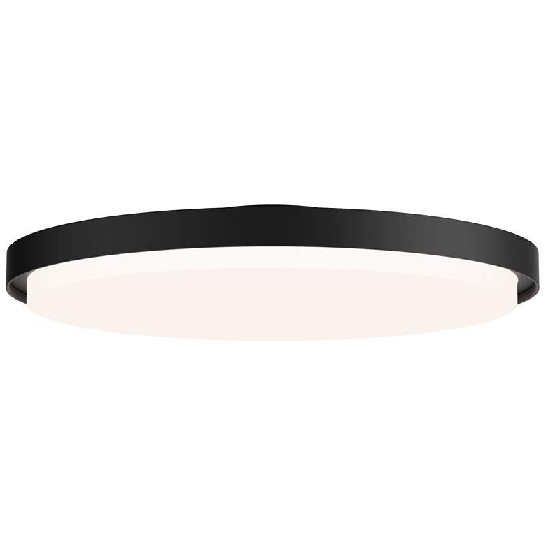 Image 1 Maxim Float 16" Black LED Flush Mount