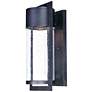 1_Maxim Focus 18" Modern Black and Seeded Glass LED Outdoor Wall Light