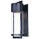 Maxim Focus 18" Modern Black and Seeded Glass LED Outdoor Wall Light