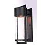 2_Maxim Focus 18" Modern Black and Seeded Glass LED Outdoor Wall Light more views