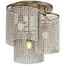 1_Maxim Fontaine 17" Wide Golden Silver 3-Light Ceiling Light