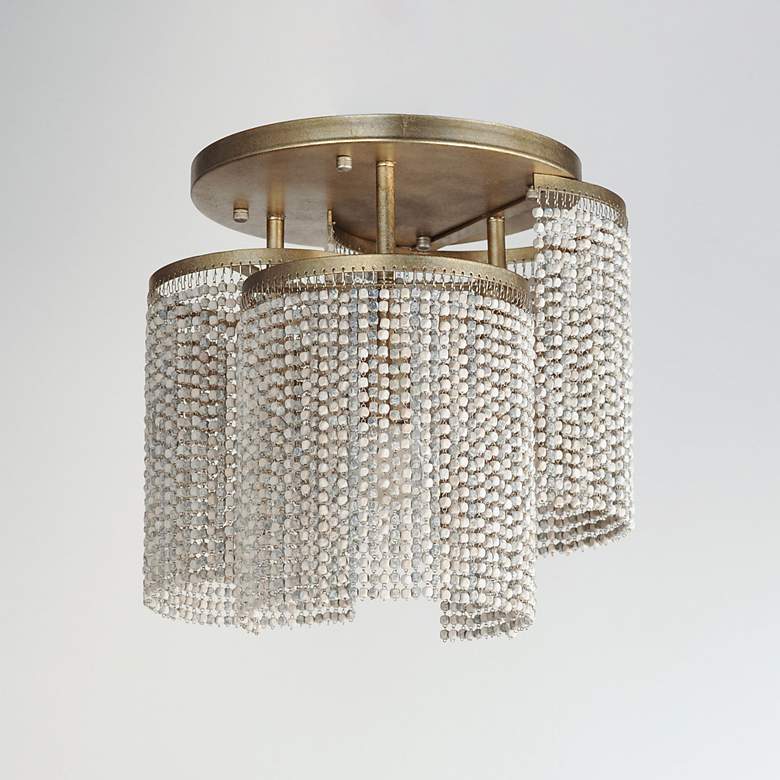 Image 2 Maxim Fontaine 17" Wide Golden Silver 3-Light Ceiling Light more views