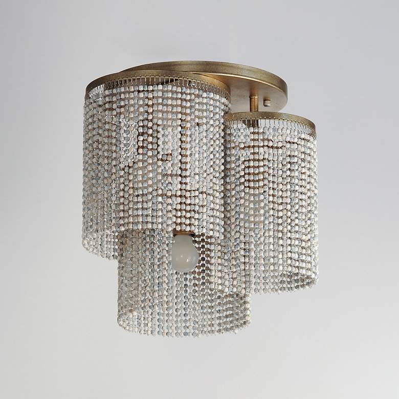 Image 4 Maxim Fontaine 17" Wide Golden Silver 3-Light Ceiling Light more views