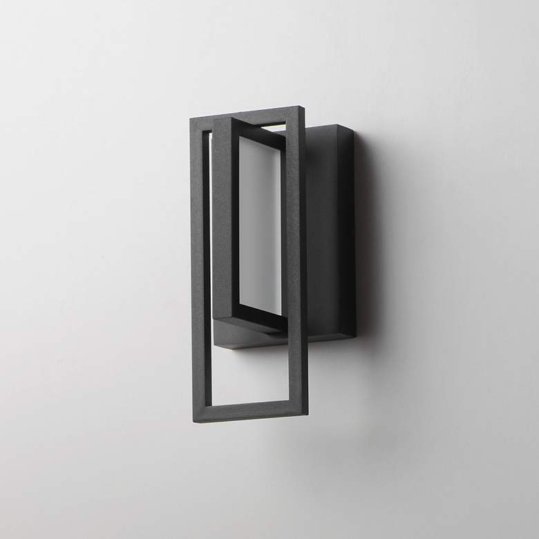 Image 4 Maxim Formation VX 10" Black Outdoor LED Wall Sconce more views