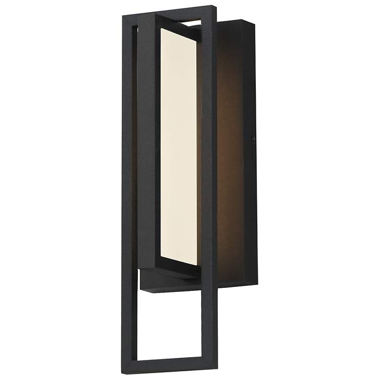 Image 1 Maxim Formation VX 14" Black Outdoor LED Wall Sconce