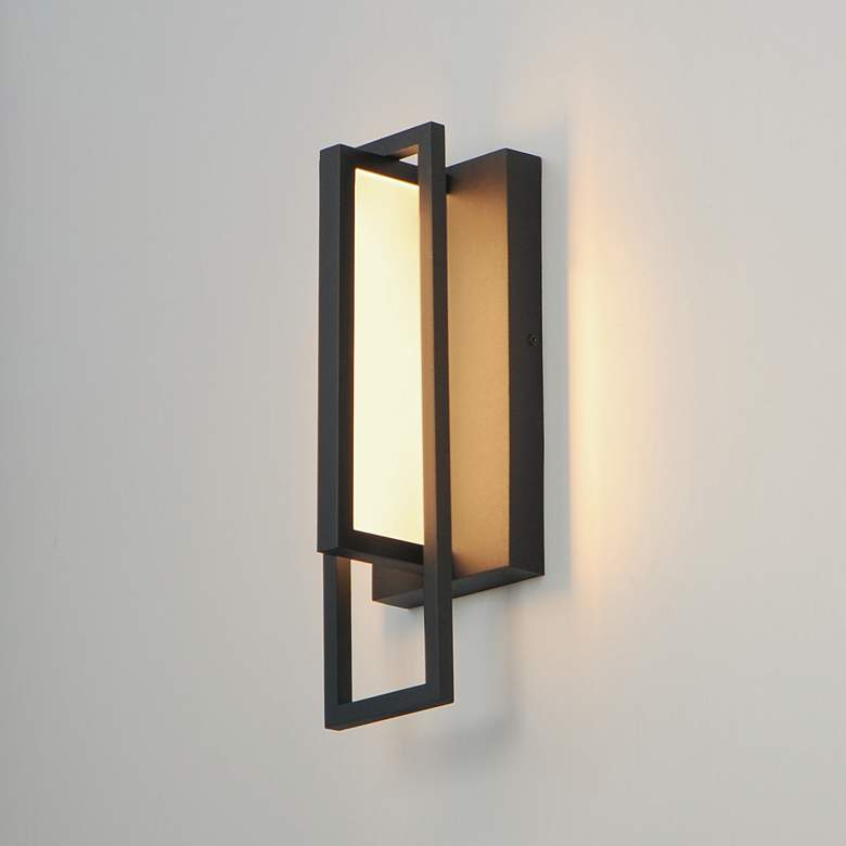Image 4 Maxim Formation VX 14" Black Outdoor LED Wall Sconce more views