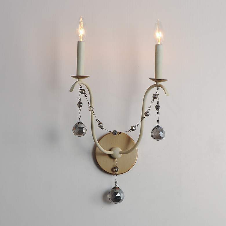Image 1 Maxim Formosa 21 1/2" High Ecru/Venetian Gold 2-Light Wall Sconce