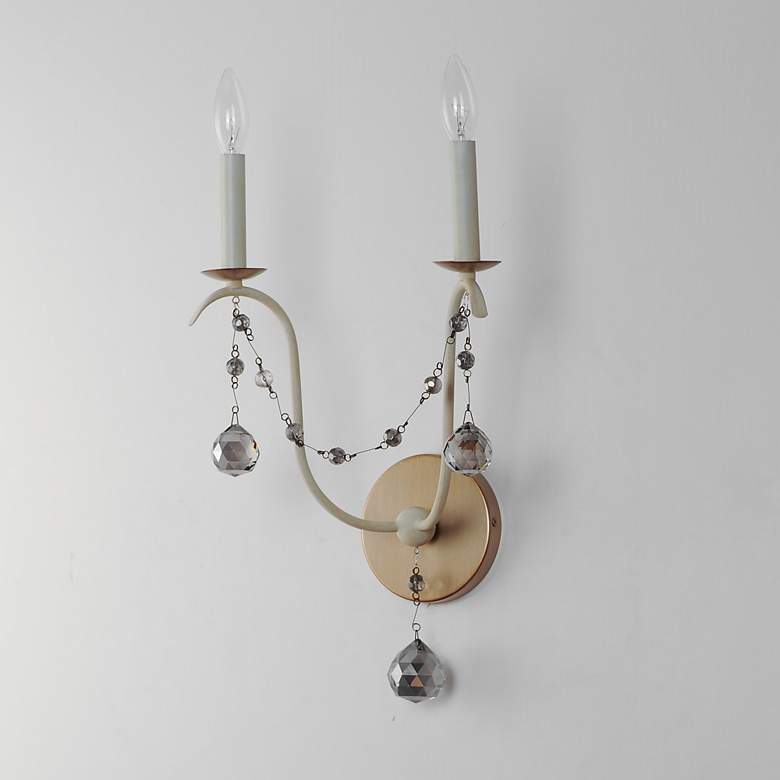 Image 3 Maxim Formosa 21 1/2" High Ecru/Venetian Gold 2-Light Wall Sconce more views