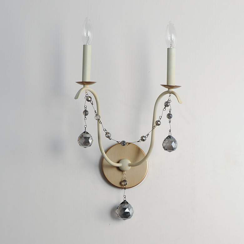 Image 4 Maxim Formosa 21 1/2" High Ecru/Venetian Gold 2-Light Wall Sconce more views