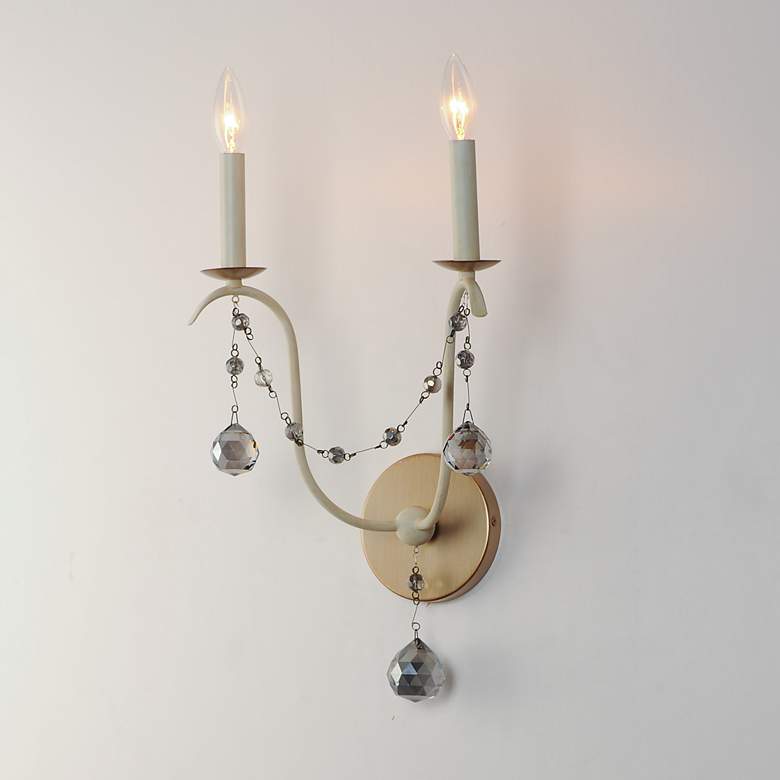 Image 5 Maxim Formosa 21 1/2" High Ecru/Venetian Gold 2-Light Wall Sconce more views