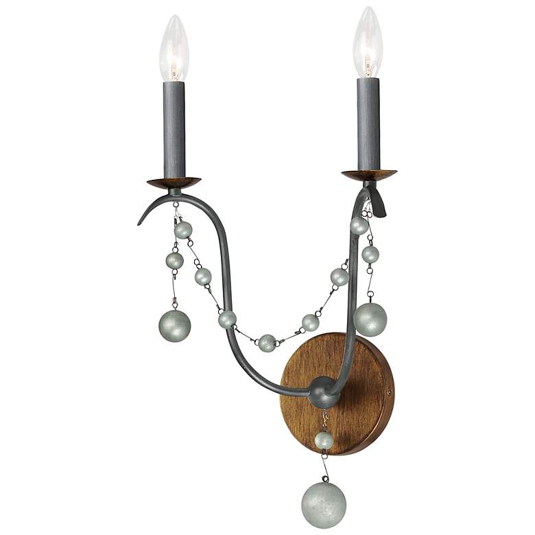 Image 2 Maxim Formosa 21 1/2" High Golden Noir 2-Light Wall Sconce