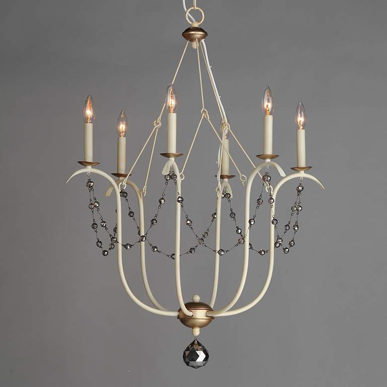 Image 1 Maxim Formosa 27" Wide Ecru White 6-Light Chandelier