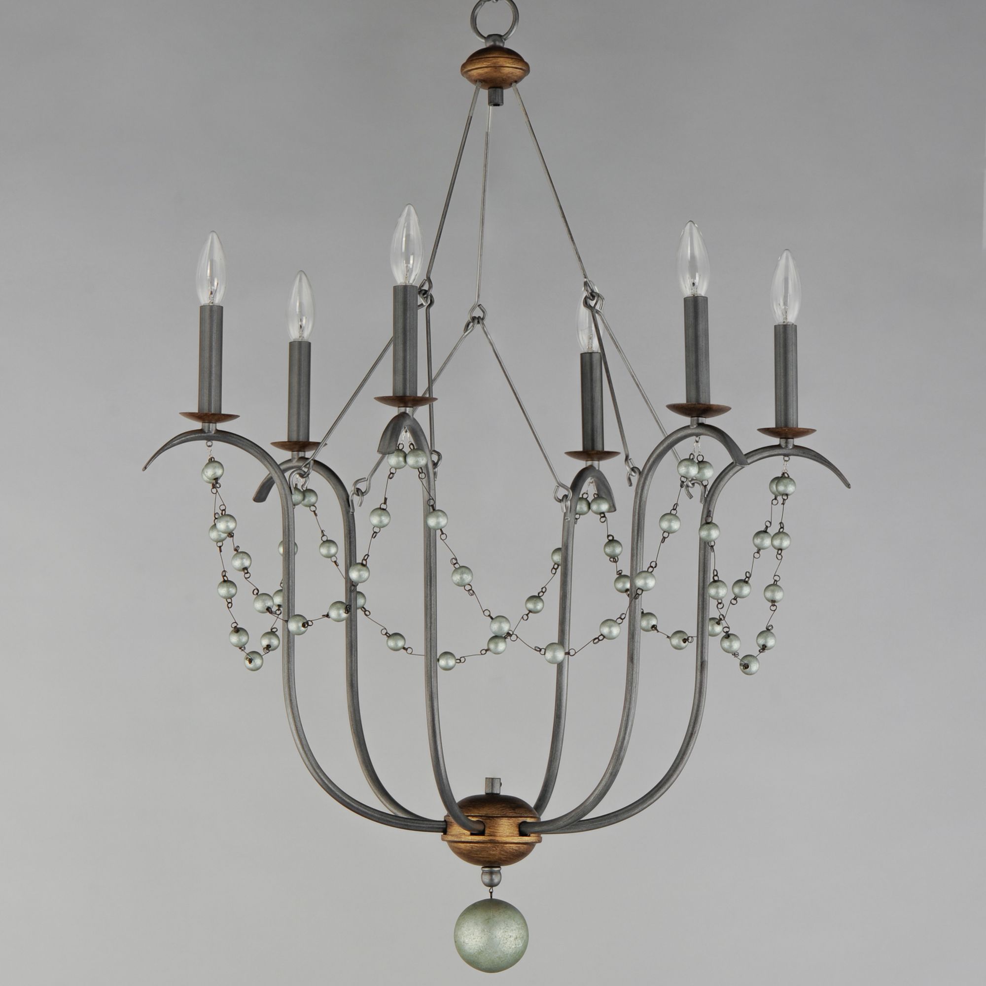 Image 3 Maxim Formosa 27" Wide Golden Noir 6-Light Chandelier more views