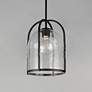 4_Maxim Foundry 11" Wide Black Mini Pendant w/ Seeded Glass more views