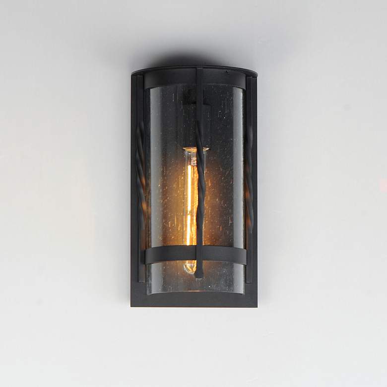 Image 1 Maxim Foundry 12" High Neutral Black Outdoor Wall Light