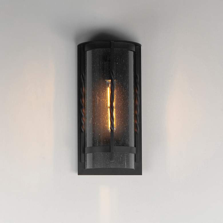Image 1 Maxim Foundry 16" High Black Outdoor Wall Light