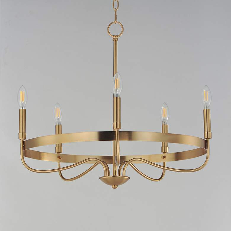 Image 2 Maxim Frankie 26" Wide Heritage 5-Light Chandelier more views