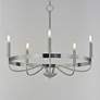 3_Maxim Frankie 26" Wide Satin Nickel 5-Light Chandelier more views