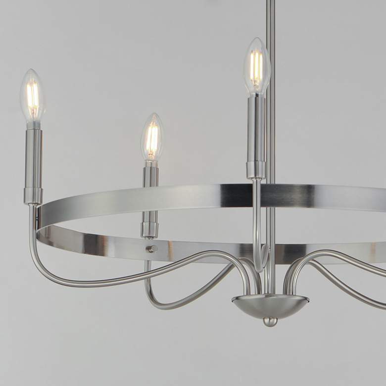 Image 4 Maxim Frankie 26" Wide Satin Nickel 5-Light Chandelier more views