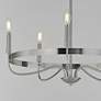 4_Maxim Frankie 26" Wide Satin Nickel 5-Light Chandelier more views