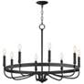 1_Maxim Frankie 29" Wide Black 8-Light Chandelier