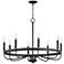 Maxim Frankie 29" Wide Black 8-Light Chandelier