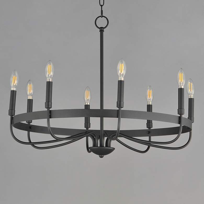Image 2 Maxim Frankie 29" Wide Black 8-Light Chandelier more views