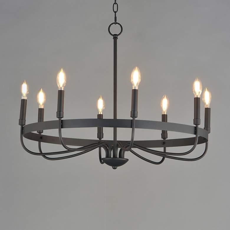Image 3 Maxim Frankie 29" Wide Black 8-Light Chandelier more views