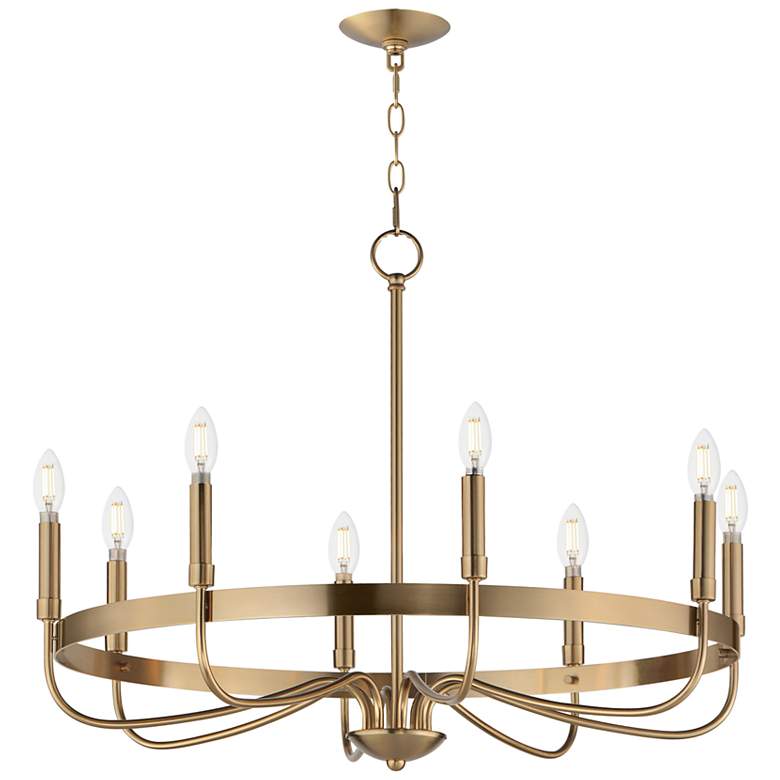 Image 1 Maxim Frankie 29" Wide Heritage 8-Light Chandelier