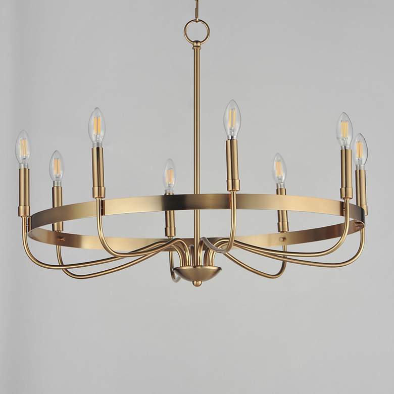 Image 2 Maxim Frankie 29" Wide Heritage 8-Light Chandelier more views