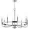 Maxim Frankie 29" Wide Satin Nickel 8-Light Chandelier